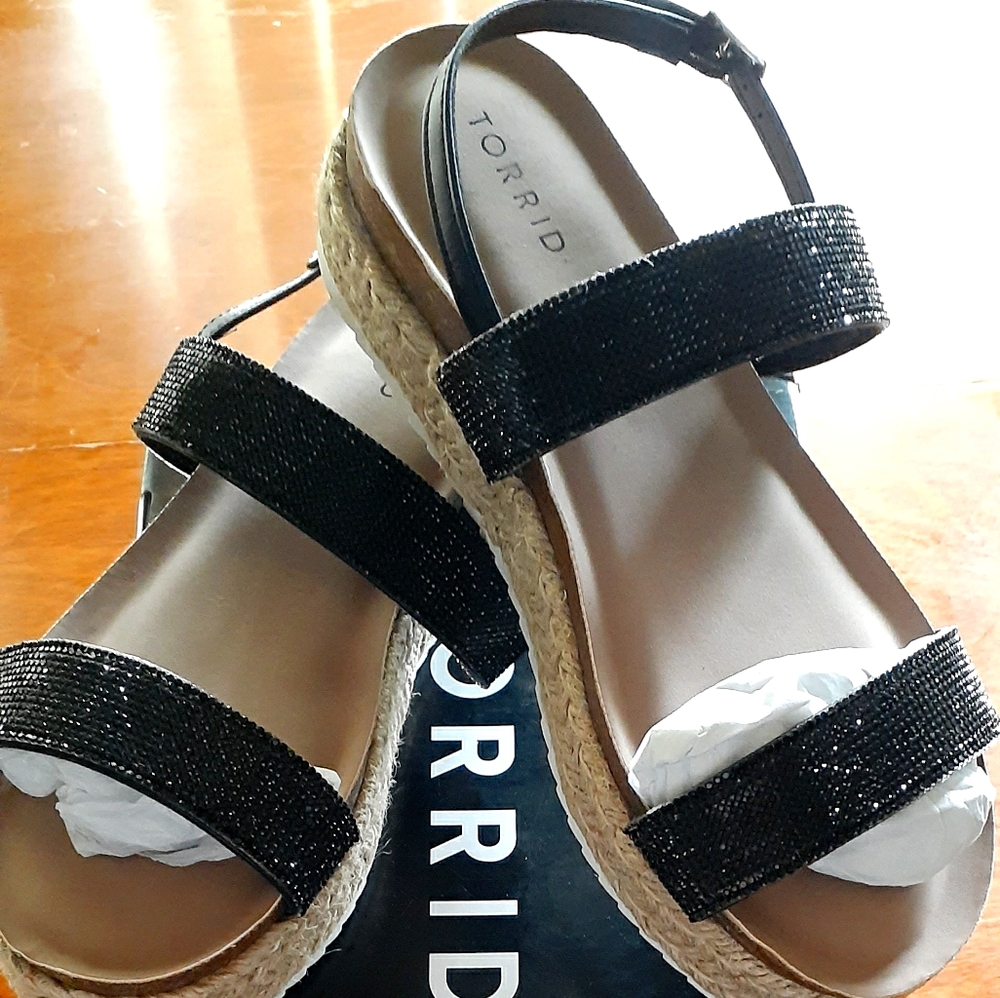 Torrid black rhinestone flatform